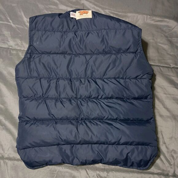 Vintage Comfy Men's Large Western Puffer Vest Goose Down 70's-80's USA Ski Hippy - Picture 12 of 16